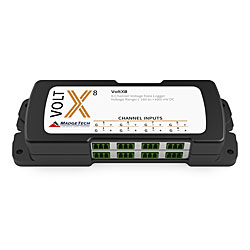 電圧データロガー VoltX-8 (直流、8チャンネル、校正証明書付)
