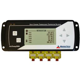 温度データロガー TCTempX8LCD (熱電対、8チャンネル、ISO/IEC 17025 校正証明書付)