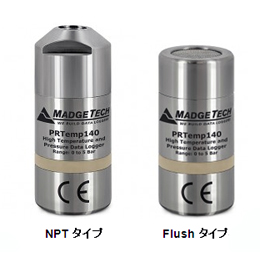 温度・圧力データロガー PRTemp140 (温度・圧力　2チャンネル、高精度、耐熱、耐圧防水、NIST校正証明書付)
