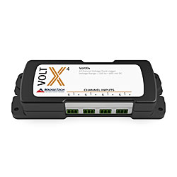 電圧データロガー VoltX-4 (直流、4チャンネル、校正証明書付)